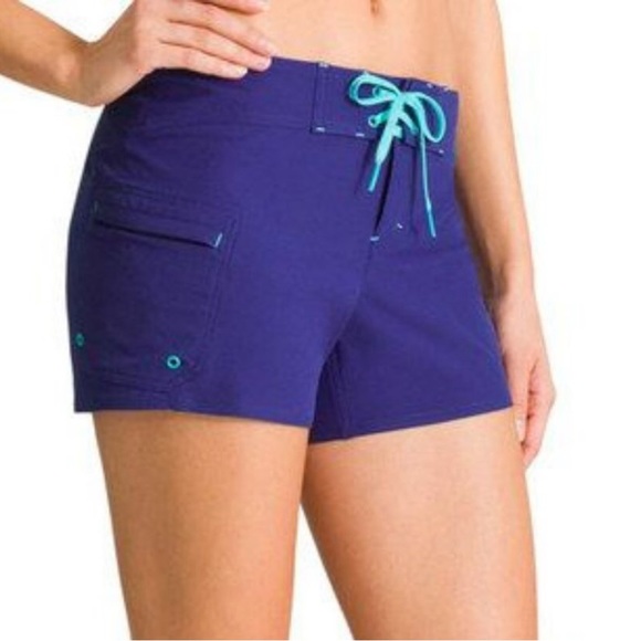 Athleta Women's Swim Coverup Shorts - Blue and Teal - Picture 1 of 4